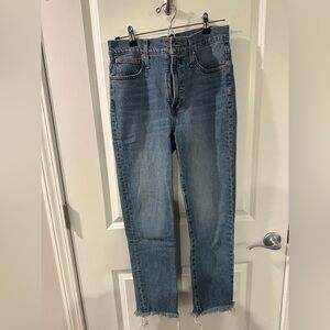 Madewell Women’s The Perfect Vintage Jeans Ainsworth Wash Frayed Hem